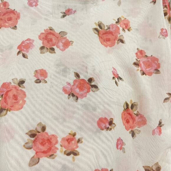 Rouje Floral Wrap Blouse in Cream and Pink - Picture 11 of 16